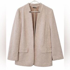 Topshop Beige Blazer Open Front Size 6